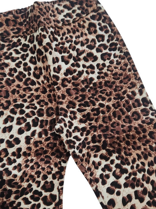 Kids' Set with Pants Winter 2pcs Beige, Leopard