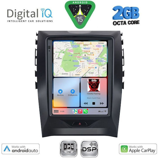 Digital IQ Ηχοσύστημα Αυτοκινήτου για Ford Edge 2015-2023 (Bluetooth/USB/WiFi/GPS/Apple-Carplay/Android-Auto)