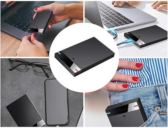 Твърд диск кутия 2.5" SATA III с връзка SATA / USB 3.0 в Черен цвят