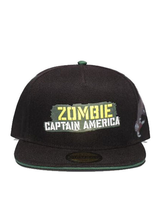 Καπέλο Marvel What If Zombie Captain America Snapback Cap Black Sb566433whi Καπέλο Marvel What If Zombie Captain America Snapback Cap Black Sb566433whi