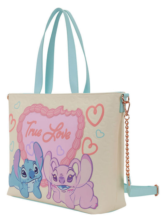 Loungefly Stitch & Angel True Love Kinder Rucksack Umhängetasche Rosa Loungefly Stitch & Angel True Love Kinder Rucksack Umhängetasche Rosa