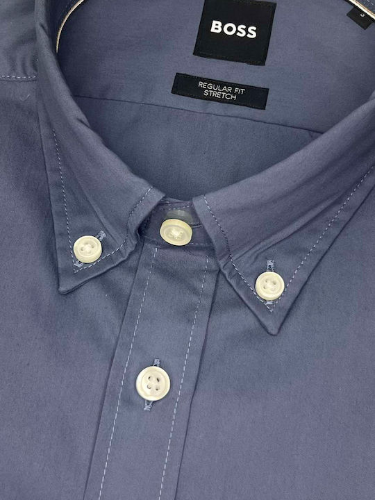 Boss Liam Hemd Open Blue