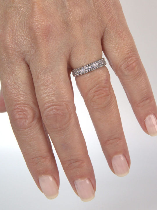 Ring with Zircon made of Silver