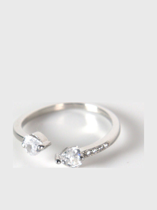 Damen Ring mit Zirkonia aus Silber