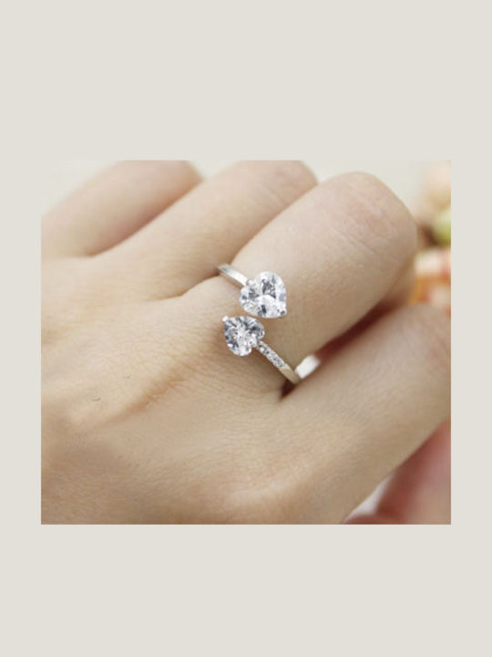 Damen Ring mit Zirkonia aus Silber