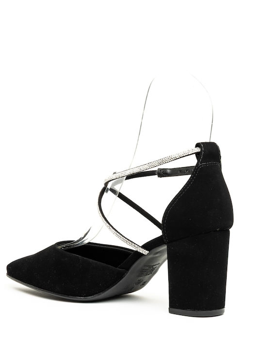 Pumps mit Riemchen Schwarz