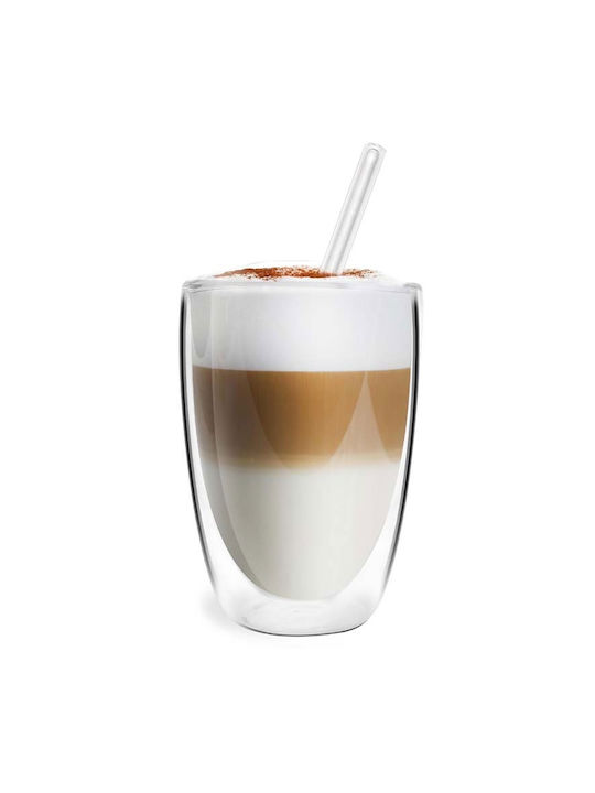 Vialli Design Amo Set of Glasses Coffee/Freddo / Water / Cocktail/Drinking made of Glass 350ml 6pcs