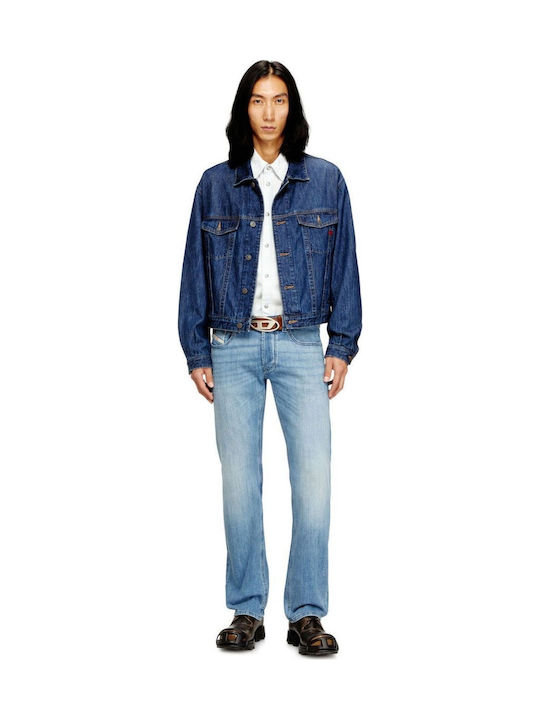1985 Larkee Ανδρικό Παντελόνι Τζιν με Regular Straight Εφαρμογή Denim