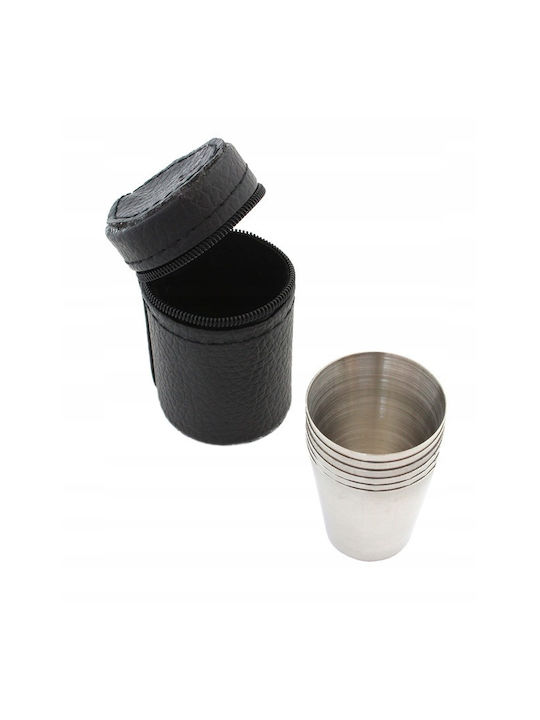 Pahare de shot din Oțel Inoxidabil în Culoarea Gri 30ml 6buc