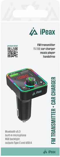 iPEAX FM Transmitter Αυτοκινήτου με Bluetooth / USB
