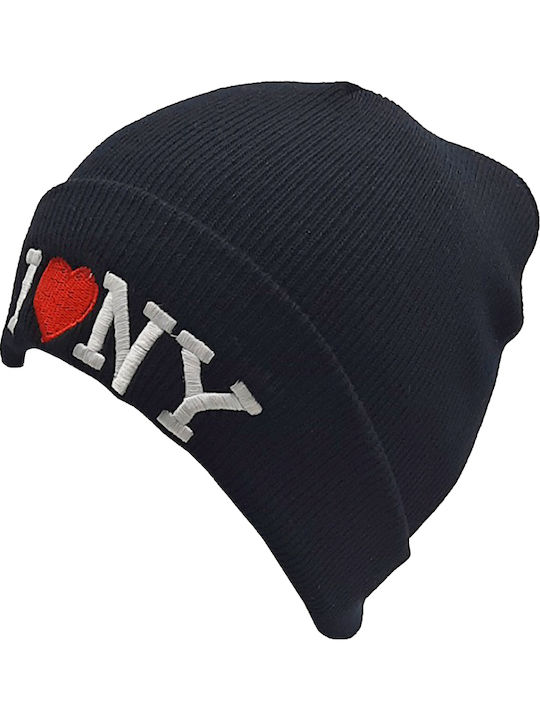 Beanie Ανδρικός Σκούφος Πλεκτός σε Μαύρο χρώμα