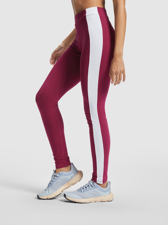 Frauen Leggings Bordeaux-white