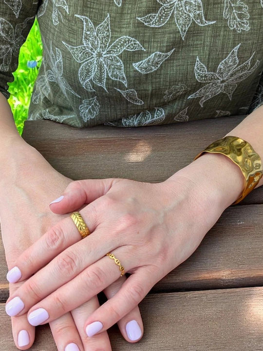 Charmy Ring made of Steel Gold Plated