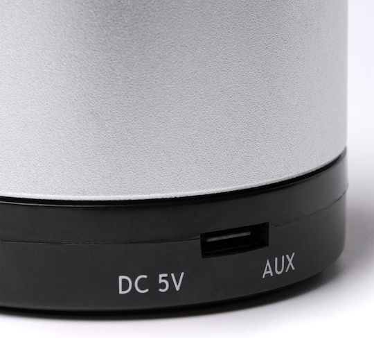 Corus Ηχείο Bluetooth 3W με Ραδιόφωνο και Διάρκεια Μπαταρίας έως 3 ώρες Ασημί