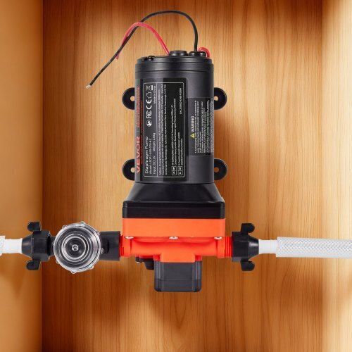 Vevor Rv 12v Dc 5 Gpm 18.9 L Min Water Pump Diaphragm Self-Priming 4-Chamber Automatic Pressure Switch Maximum Pressure 70 Psi Custom Rv Caravan Marine Yacht Car Wash