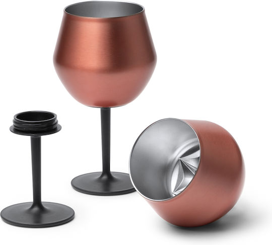 Glass made of Stainless Steel in Pink Color 380ml