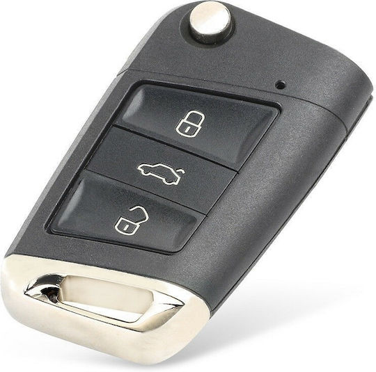 Husă Cheie Auto 3 Butoane Vw Golf 4 Passat B5 Bora Polo Skoda Octavia 1 Fabia Superb Compatibilă Volkswagen Skoda Seat Tip Briceag