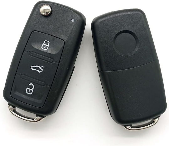 Techstar Klappmesser-Style 3-Tasten Autoschlüssel Schutzhülle Volkswagen – Nicht Abnehmbarer Fall