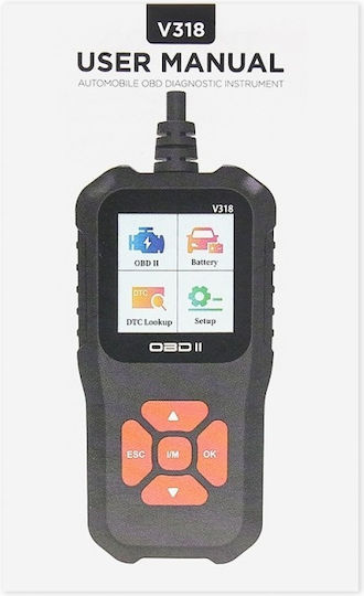 Techstar V318 Auto Diagnostic Tester Read Clear Error Codes Lcd Battery Charging System Scanner Abs Code Read Clear Test Live Data Display