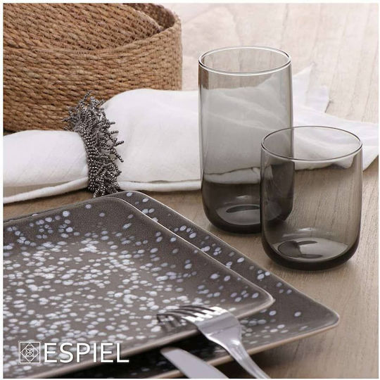 Pasabahce Σετ Ποτήρια Νερού από Γυαλί Μαύρο 365ml SP420805K6S 6τμχ