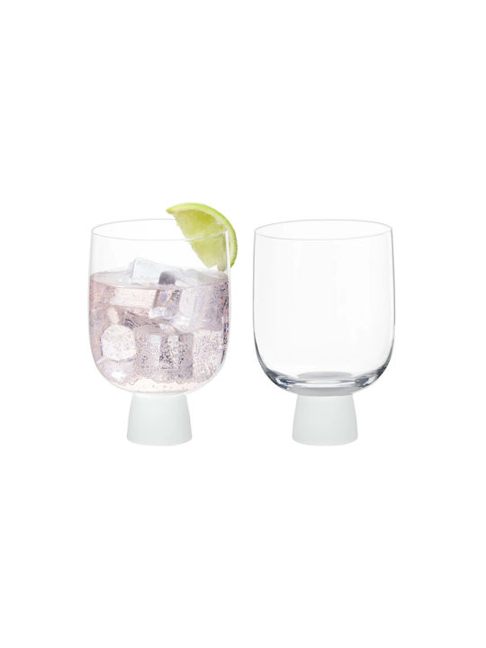 Design Is This Set of Glasses Whiskey / White Wine / Cocktail/Drinking / Water made of Glass in White Color 2pcs