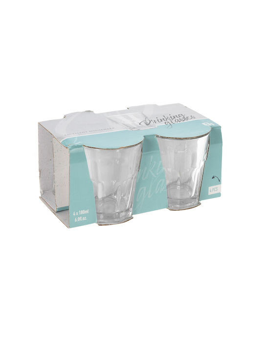 Excellent Houseware Σετ Ποτήρια για Λευκό Κρασί από Γυαλί 180ml 4τμχ