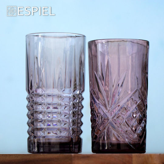 Stanley Σετ Ποτήρια Νερού από Γυαλί σε Μωβ Χρώμα 320ml 6τμχ