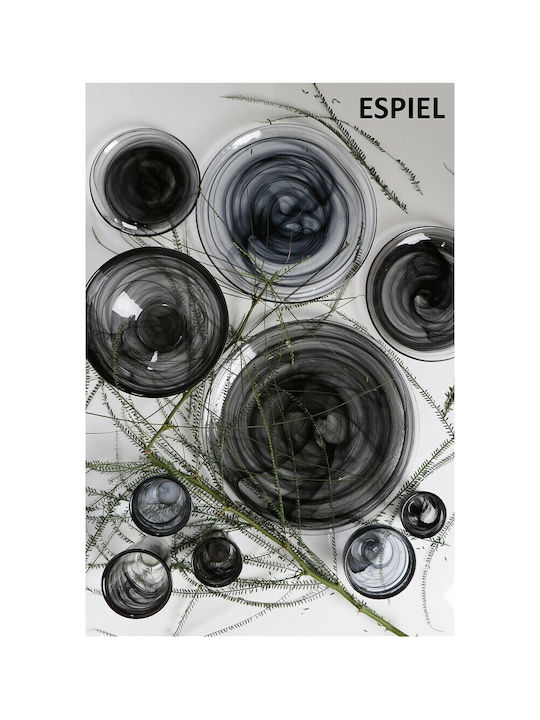 Atlas Filtri Set of Glasses Water made of Glass in Black Color 120ml 6pcs