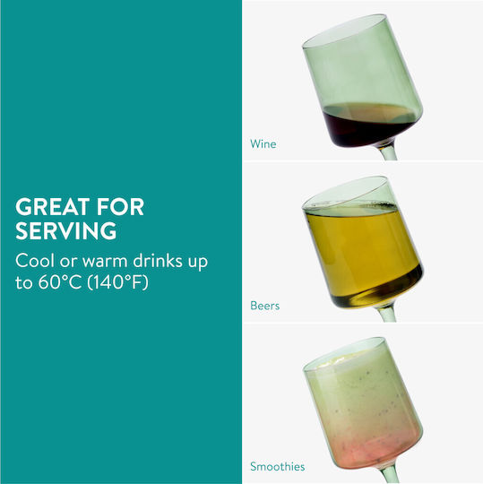Navaris Set of Glasses Made of Glass in Green Colour 400ml 4 Pieces