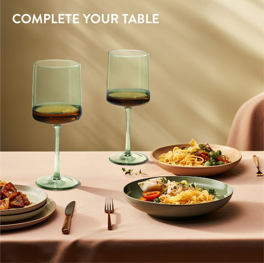 Navaris Set of Glasses Made of Glass in Green Colour 400ml 4 Pieces