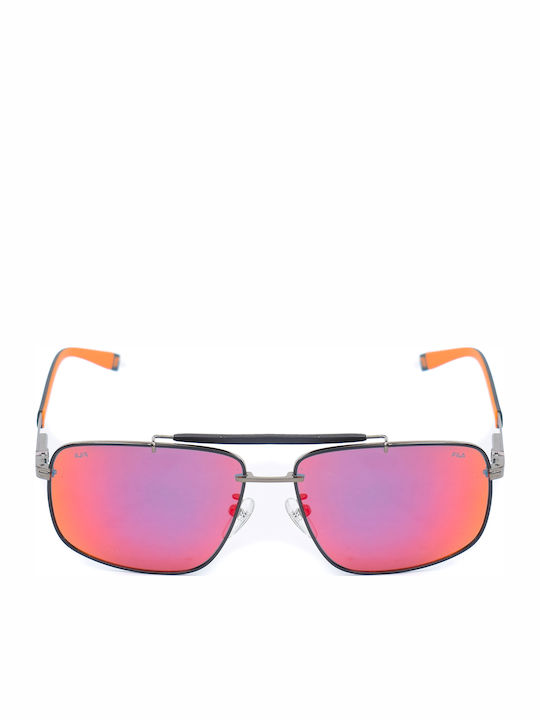 FILA Men's Sunglasses with Gray Metal Frame and Gray Lens SFI210 K56R