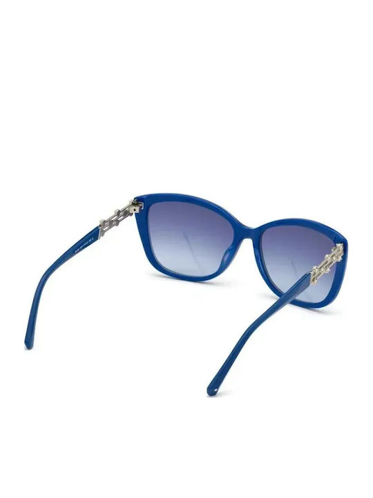 Swarovski Men's Sunglasses with Blue Frame and Blue Gradient Lens SK0291 90W