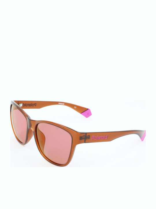 Polaroid Men's Sunglasses with Pink Plastic Frame and Polarized Lens PLD6077/F/S 09Q/OZ