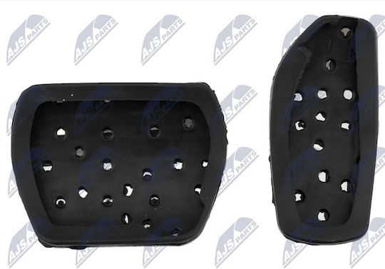 NTY Car Pedal Set Non Slip for Nissan Renault Qashqai Kadjar Koleos Silver 3 Pieces
