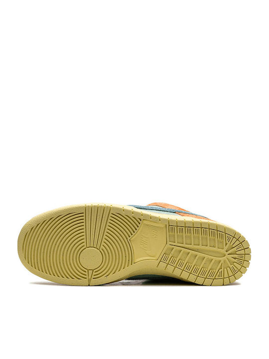 SB Dunk Low Мъжки Сникърси Оранжев Изумруден Възход