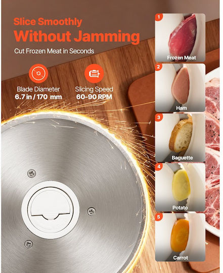 Vevor Commercial Ham Slicer 170mm