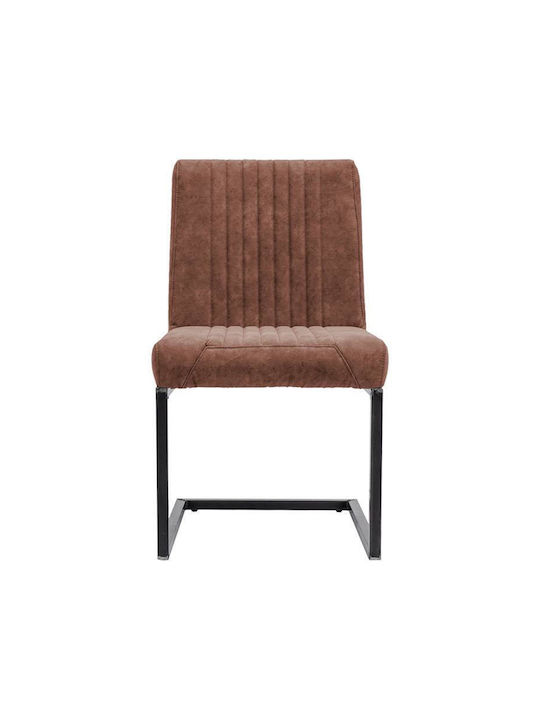 Evita Dining Room Metallic Chair Taupe 50x47x85cm 2pcs