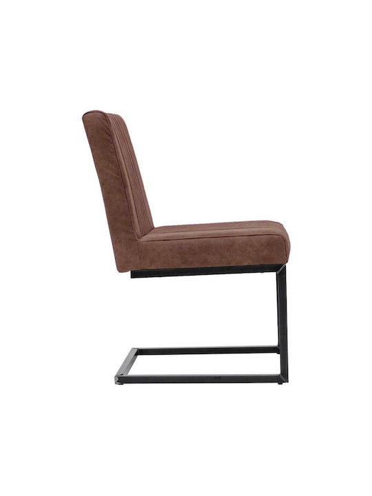 Evita Dining Room Metallic Chair Taupe 50x47x85cm 2pcs