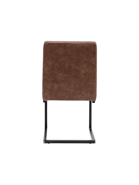 Evita Dining Room Metallic Chair Taupe 50x47x85cm 2pcs