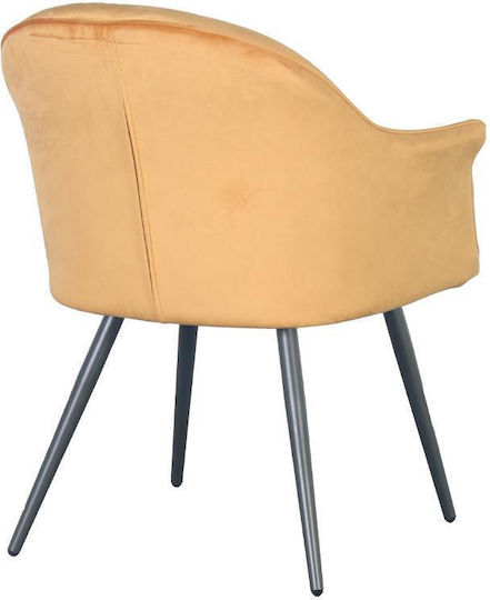 Dining Room Fabric Chair Μουσταρδί 65x65x83cm 2pcs