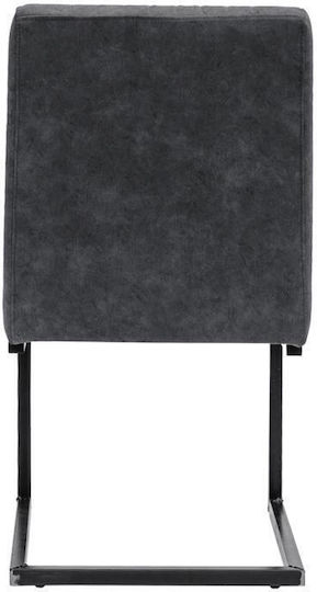 Evita Dining Room Metallic Chair Grey 50x47x85cm 2pcs