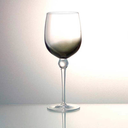 Cryspo Trio Half Set of Glasses Water made of Glass in Gray Color Stemmed 370ml 6pcs