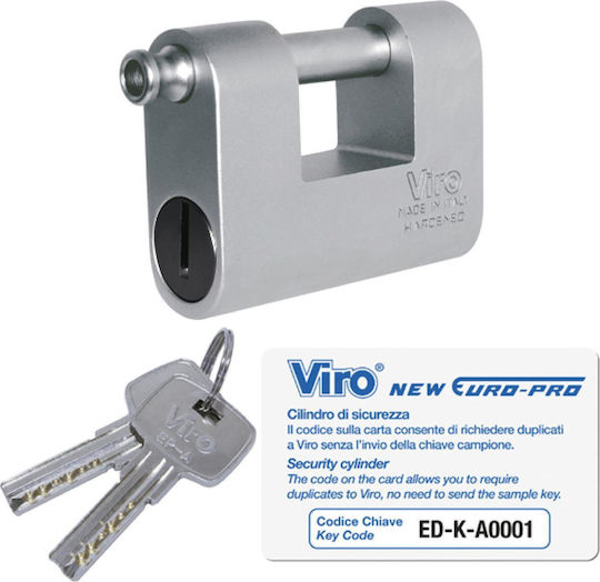 Viro Ατσάλινο Λουκέτο Τάκου με Κάρτα 13mm