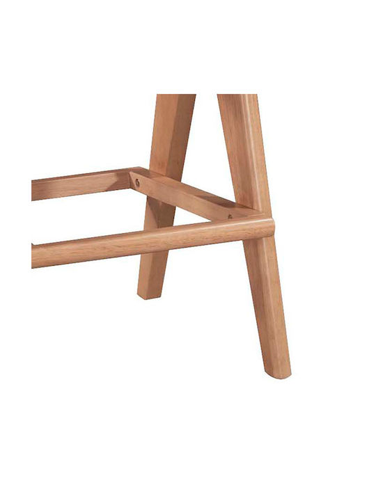 Stool Bar with Backrest Wooden Winslow Light Walnut, Grey 2pcs 44.5x46x98cm