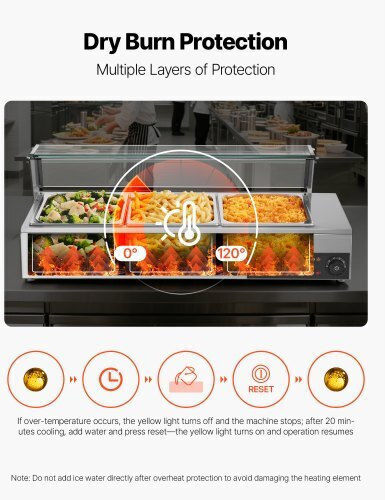 Vevor Sauce Heating Buffet Machine 1500W