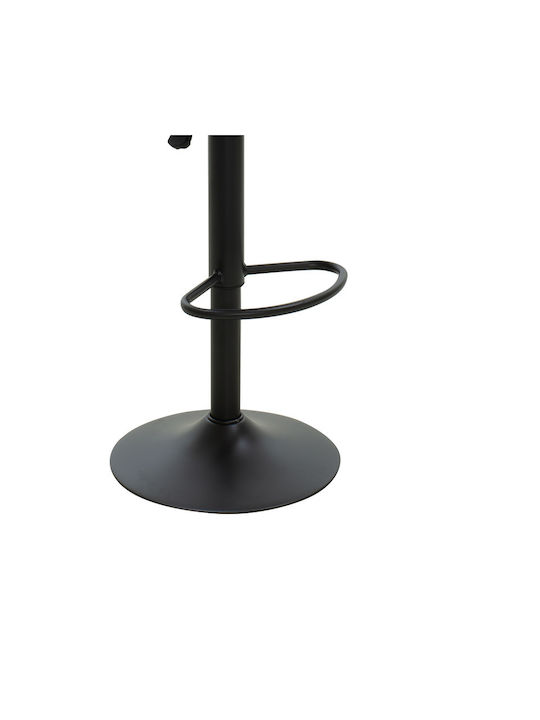 Bar Stools Balina with Backrest & Adjustable Height Black PU 2 Pieces 52x53x109cm