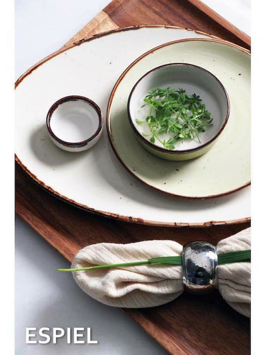 Espiel Terra Plate Desert made of Porcelain Green with Diameter 19cm 6pcs