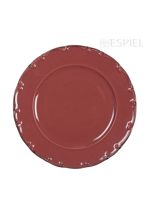 Espiel Liana Plate Soup made of Porcelain Brown 23cm 6pcs