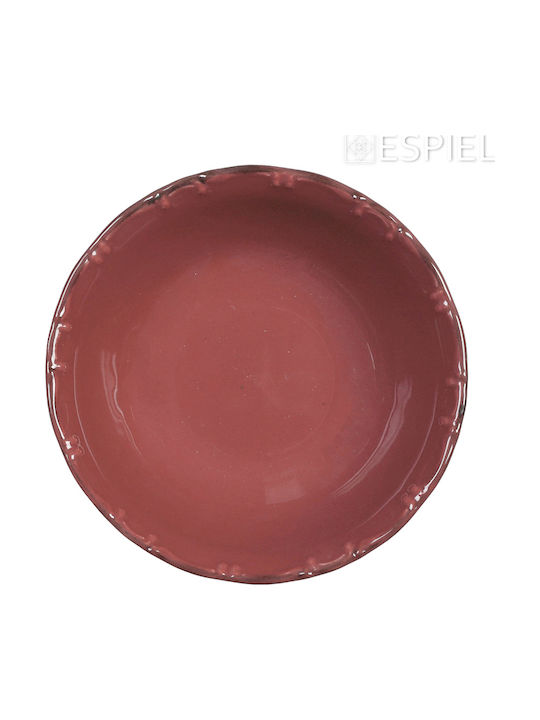 Espiel Liana Plate Soup made of Porcelain Brown 23cm 6pcs