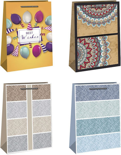 Justnote Papier Tasche für Geschenke Gelb 45x10x33cm. 12Stück
